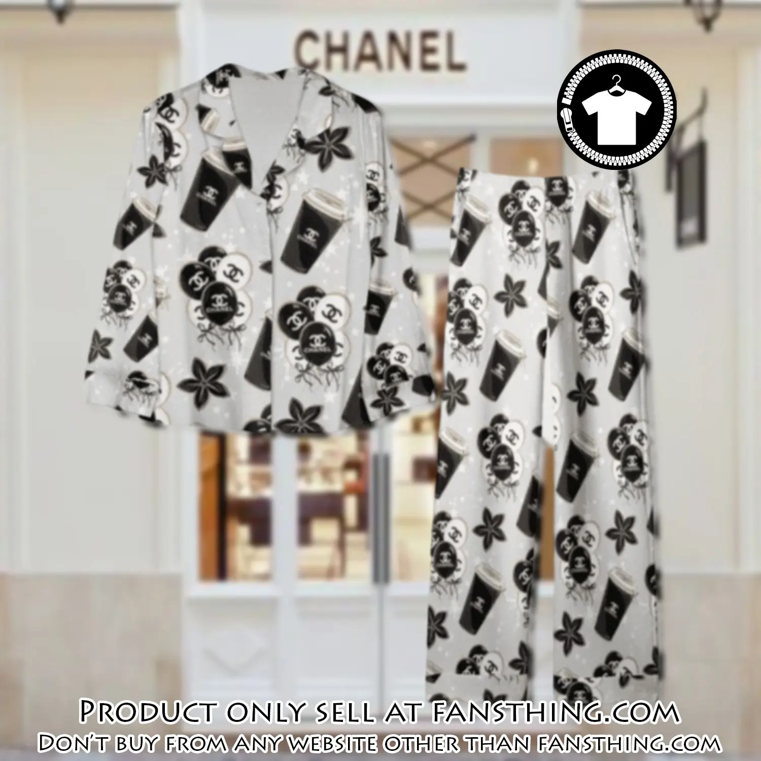 Trending luxury chanel satin pajama set pjs1039 fst0731898